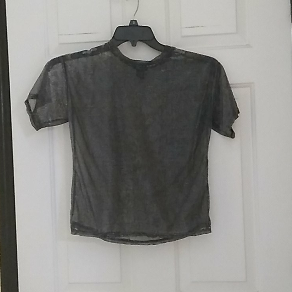 Soft Metallic See Through Shirt